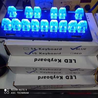 TECLADO 15 TECLAS ILUMINADOS AZUL