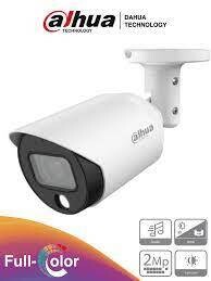 Dahua Cámara HDCVI Bullet 2mp FULL COLOR Starlight / Micrófono incorporado / Lente fija 2.8mm / DWDR / Max. LEDs Length 20m / IP67 / Metálica / Full color 24/7