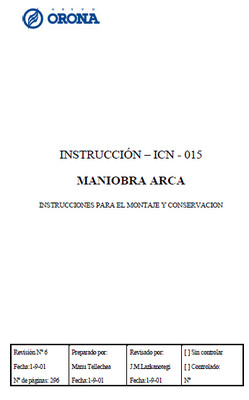 ORONA INSTRUCCIONES DE MONTAJE MANIOBRA ARCA