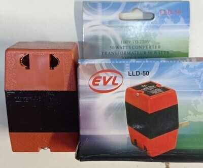 TRANSFORMADOR DE 50 WATTS  CONVERSOR 120 A 220 VAC.
