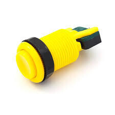 PULSADOR 27 MM  MAQUINA JUEGOS AMARILLO