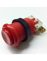 PULSADOR 27 MM MAQUINA JUEGOS ROJO