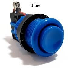 PULSADOR 27 MM MAQUINA JUEGOS AZUL