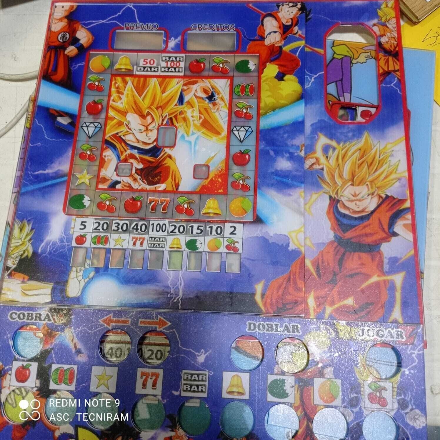 ACRILICO MAQUINA DE JUEGO   BOTON  (JUEGO 3 PIEZA)