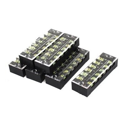 TB​-1506  BORNERA NEGRAS CON TAPA TRANSPARENTE 15A