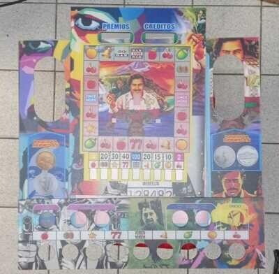 ACRILICO MAQUINA JUEGO  BOTON PARA DOBLE MONEDERO DELANTERO (JUEGO 3 PIEZA)