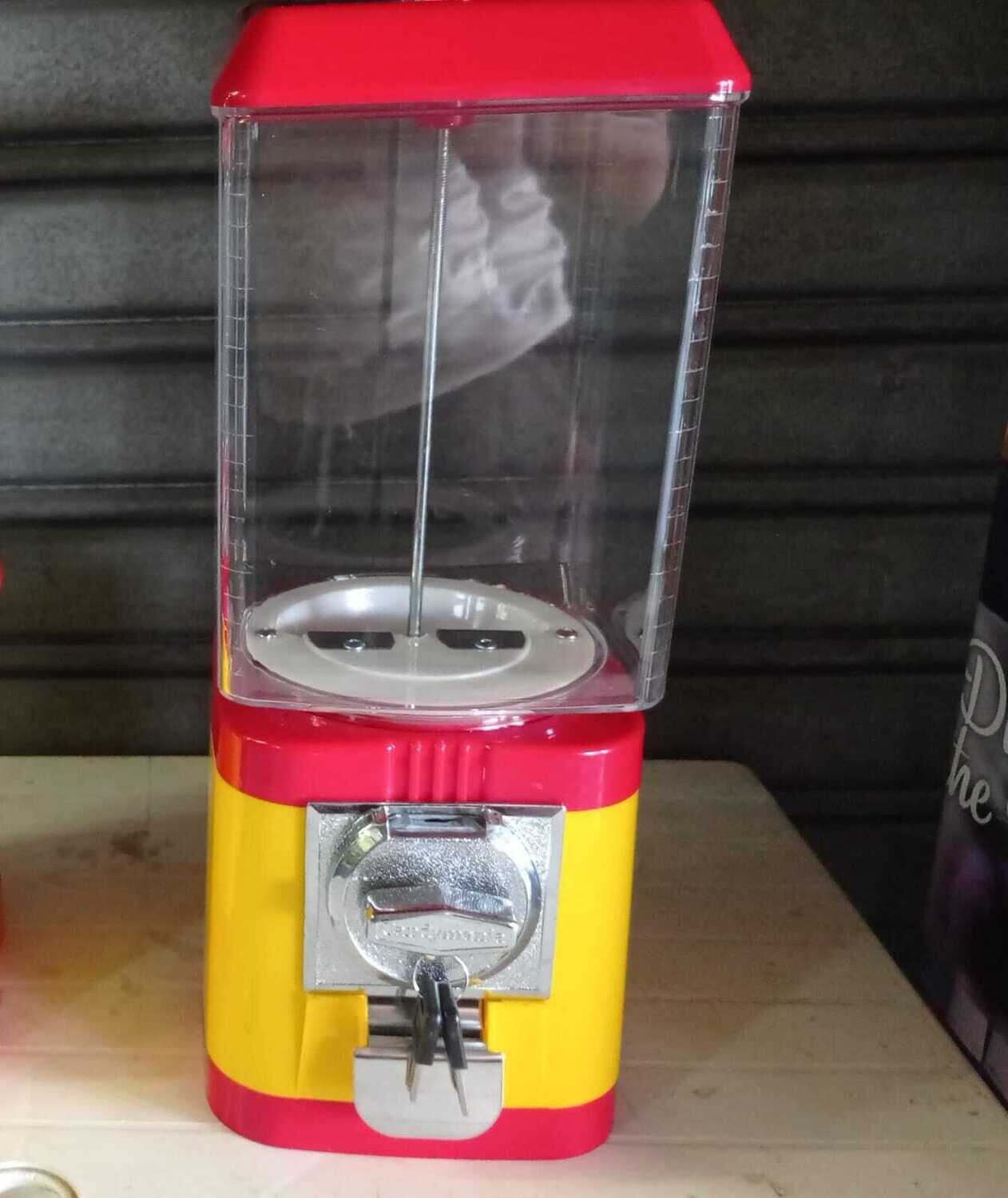 CHICLERA CUADRADA AK130 AMARILLA + ROJO MECANISMO TIPO PASTILLA