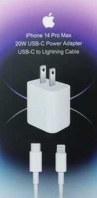 CARGADOR DE iPHONE 14 PRO MAX 20W USB