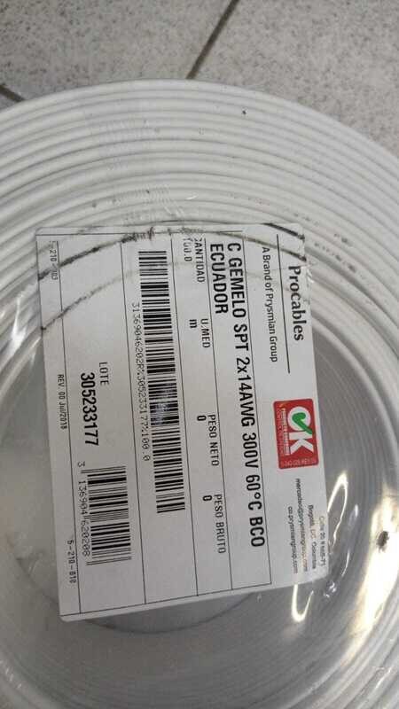 CABLE GEMELO PIATINA SPT 2×14 – Procables