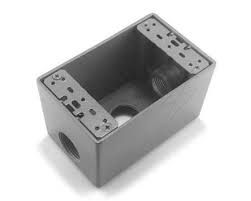 CAJA METALICA TOMACORRIENTE INTERPERIE PARA EXTERIOR