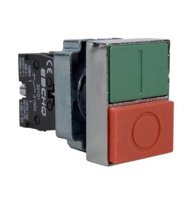 PULSADOR 22 MM. DOBLES  SIN LUZ  EBSA4-BL8425