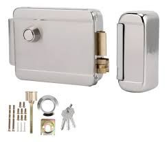 CHAPA ELECTRICA 12VDC CON BOTON