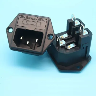 TOMA CORRIENTE  AC 03 10A 250V  CON FUSIBLE