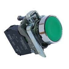 EBSA4-BA31 PULSADOR 22 MM METÁLICO SIMPLE VERDE AL RAS