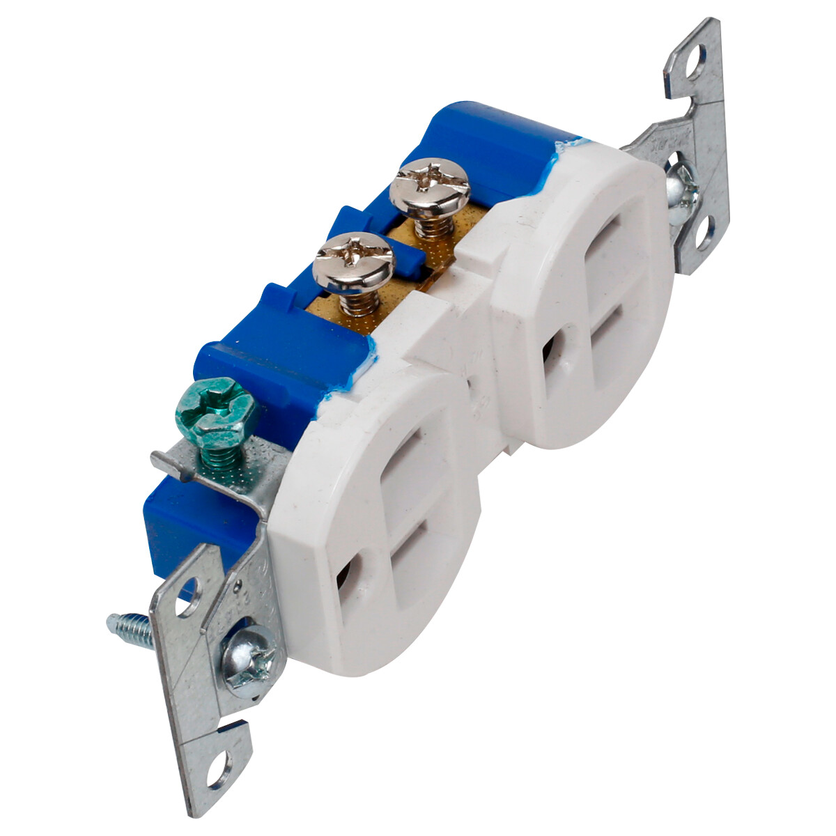 TOMA CORRIENTE CON PLACA / METALICA