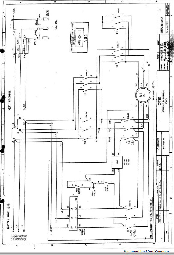 OTIS  DIAGRAMA GHA26400A ESCALERAS ECS – NCE – NCT – NPE-1 – NCEB