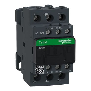 CONTACTOR SCHNEIDER LC1D32F7  /AC1  32 AMP. /AC3   220/ 110 VAC