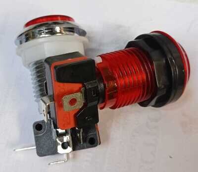 PULSADOR LUMINOSO LED 27MM ROJO