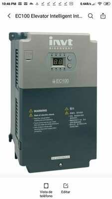 INVT  EC 100  MANUAL VARIADOR ASCENSOR (INGLES)