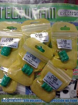 PILAS - BATERIA CGB 3.6Vdc - 60 mA RECARGABLE PARA TARJETA MAQUINA DE JUEGO