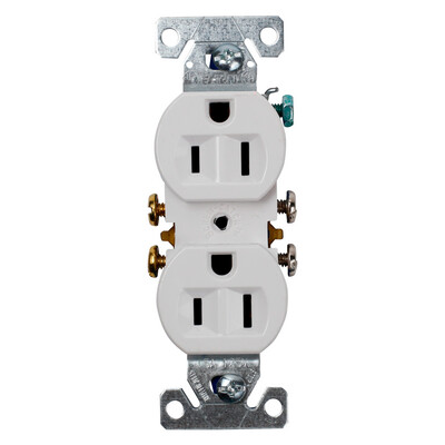TOMACORRIENTE DOBLE POLARIZADO 15A / 125VAC