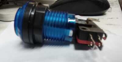 PULSADOR LUMINOSO LED 27MM AZUL