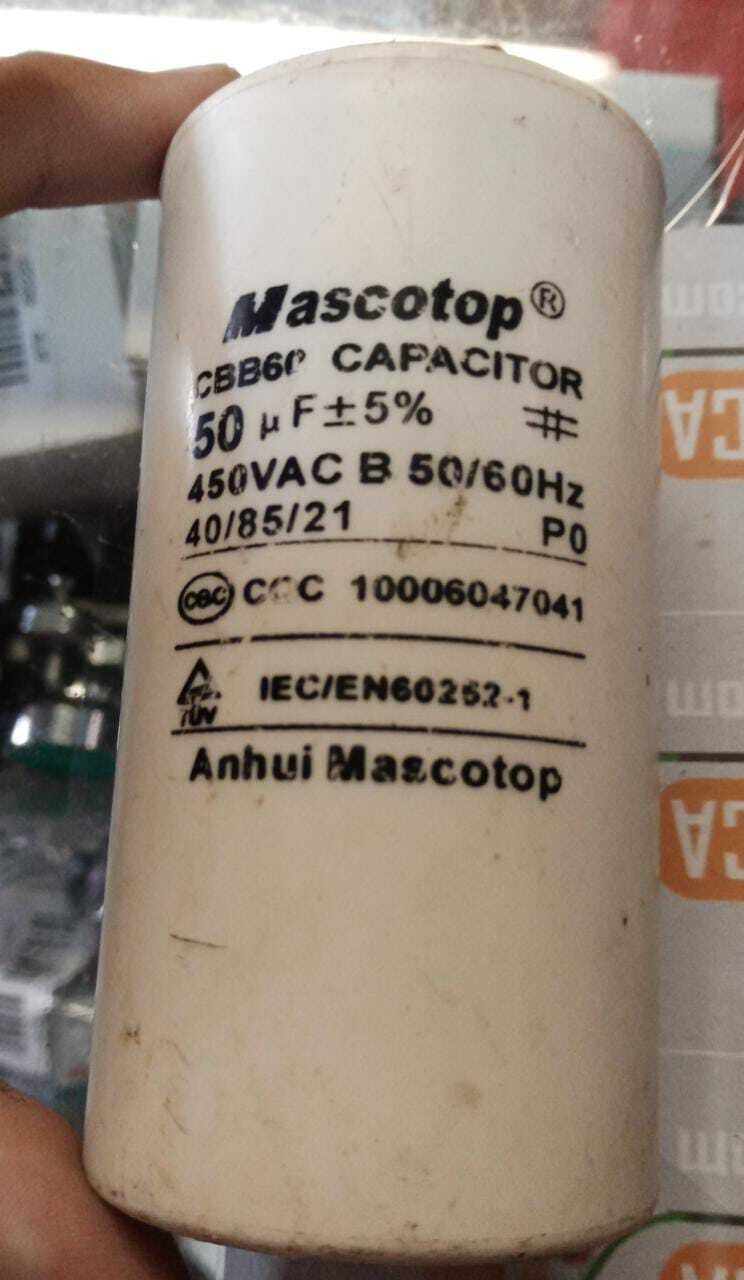 CAPACITOR  50UF / 450VAC  50/60Hz (MARCHA)
