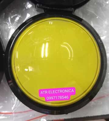 PULSADOR REDONDO 10 CM AMARILLO MAQUINA JUEGOS