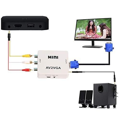AV2VGA MINI CONVERTIDOR DE AUDIO Y VIDEO AV RCA A VGA
