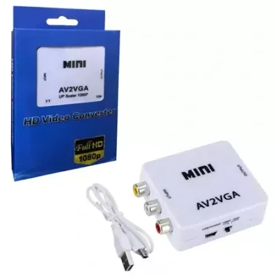 AV2VGA MINI CONVERTIDOR DE AUDIO Y VIDEO AV RCA A VGA