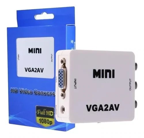 VGA2AV CONVERTIDOR MINI DE AUDIO Y VÍDEO VGA A AV RCA