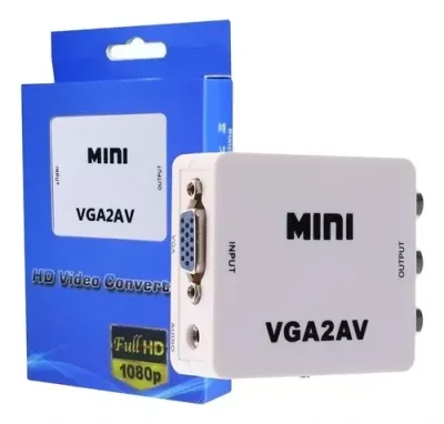 VGA2AV CONVERTIDOR MINI DE AUDIO Y VÍDEO VGA A AV RCA