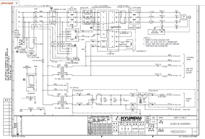 HYUNDAI WBVF  / ELEM. W. DIAGRAM.  HE000501