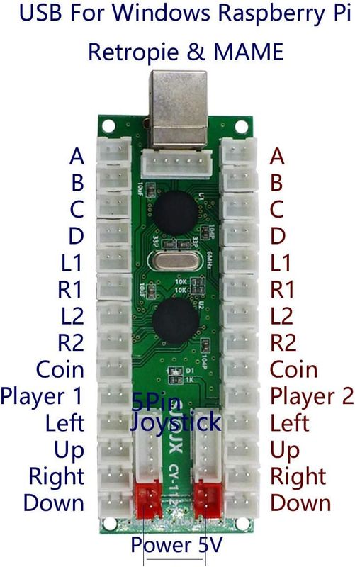 USB ENCODER ZERO DELAY ARCADE CON CABLE