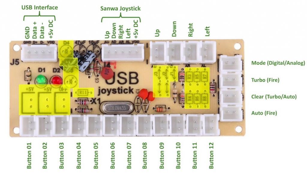 USB ENCODER ZERO DELAY  ARCADE CON CABLE