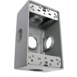 CAJA METALICA TOMACORRIENTE INTERPERIE PARA EXTERIOR