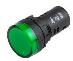 LUZ PILOTO  22 MM LED 200 VAC, COLOR / VOLTAGE: 1- VERDE 24 VDC.