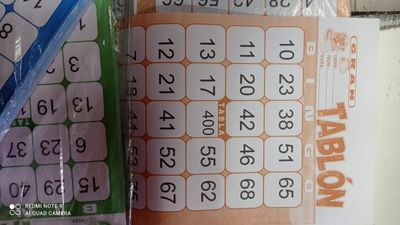 BINGO TABLON 100 UNIDADES