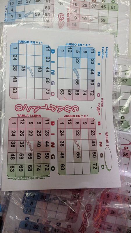 BINGO CUARTAZO 100 UNIDADES