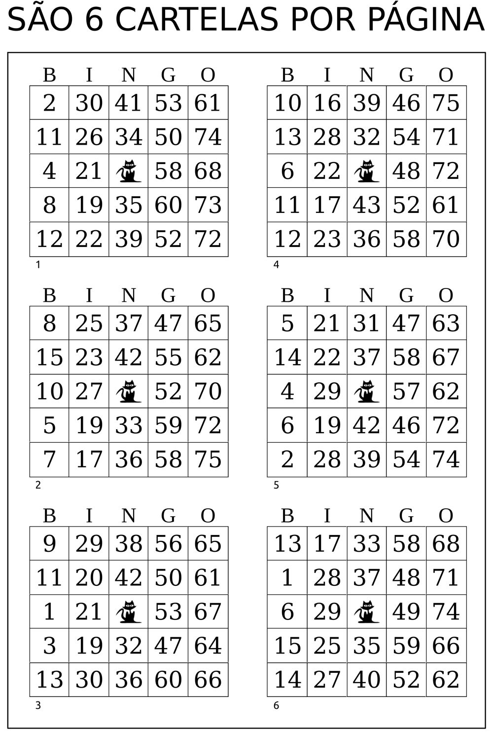BINGO TABLAS 100 UNIDADES