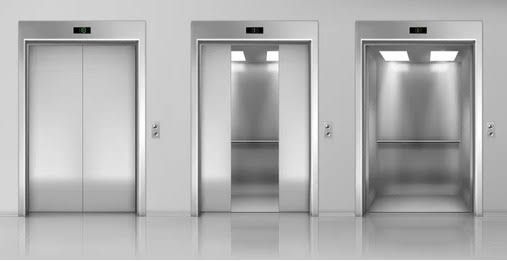 HOJA PUERTA  ASCENSOR APERTURA 80 CM ALTO 211.5 CM / ANCHO 42.5 CM.  ACERO INOX