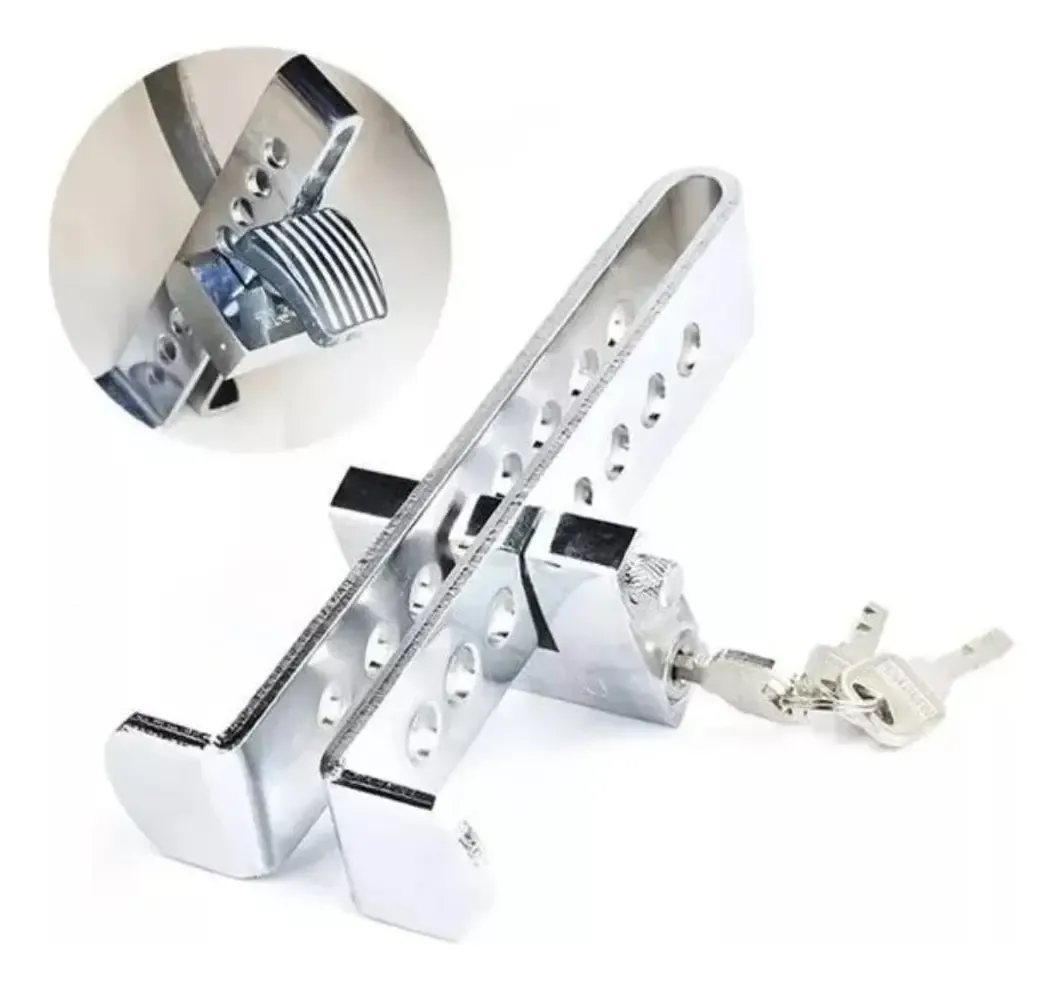 BLOQUEADOR TRABA PEDAL AUTO ANTIRROBO SEGURIDAD + CANDADO
