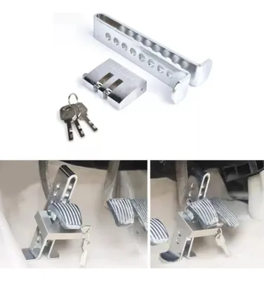 BLOQUEADOR TRABA PEDAL AUTO ANTIRROBO SEGURIDAD + CANDADO