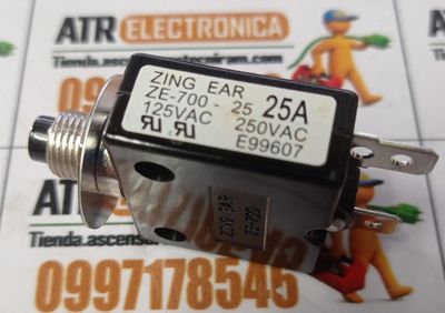 INTERRUPTOR TÉRMICO PROTECTOR SOBRECARGA  ZE-700-25A ZING EAR