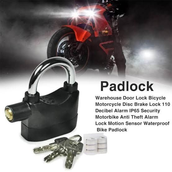 CANDADO CON ALARMA  PARA MOTO