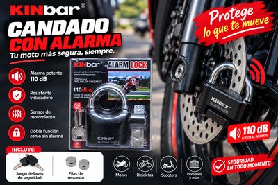 CANDADO CON ALARMA  PARA MOTO