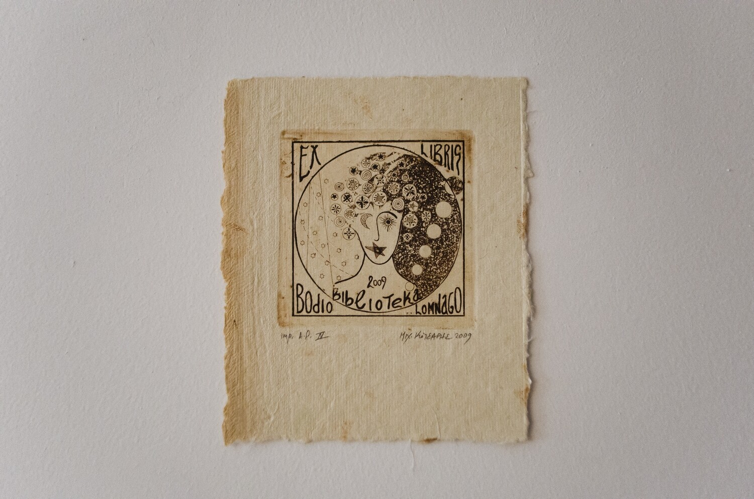 Χαλκογραφία (βαθυτυπία), imp. A.P. II, χειροποίητο βαμβακερό χαρτί Nepal, 2009