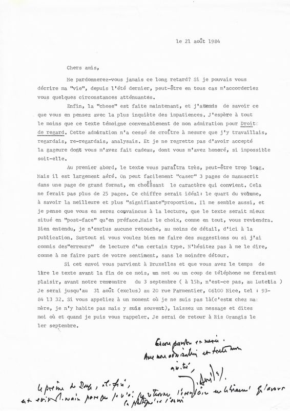 Δικαίωμα επι-βλέψεων, Marie-Françoise Plissart &amp; Jacques Derrida, Εκδόσεις Ομπλίκ/Oblik Editions, 2026