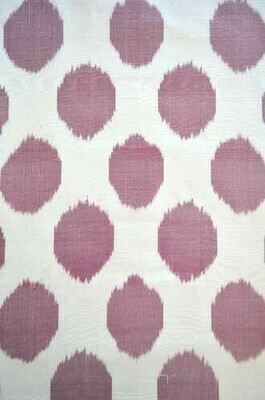 Lavender polkadot ikat fabric