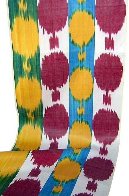 "Fruity and juicy" ikat adras fabric